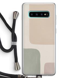 CaseCompany Geo #7: Samsung Galaxy S10 Plus Transparant Hoesje met koord