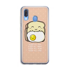 CaseCompany Sleep All Day: Samsung Galaxy A40 Transparant Hoesje