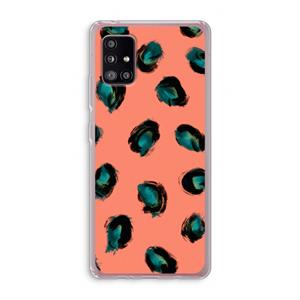 CaseCompany Pink Cheetah: Samsung Galaxy A51 5G Transparant Hoesje