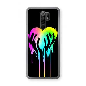 CaseCompany Hold My Heart: Xiaomi Redmi 9 Transparant Hoesje
