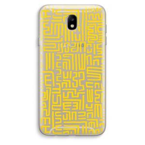 CaseCompany Majorelle Blue Print: Samsung Galaxy J7 (2017) Transparant Hoesje