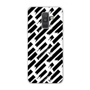 CaseCompany Zwarte vegen: Samsung Galaxy A6 Plus (2018) Transparant Hoesje