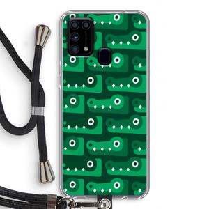CaseCompany Crocs: Samsung Galaxy M31 Transparant Hoesje met koord