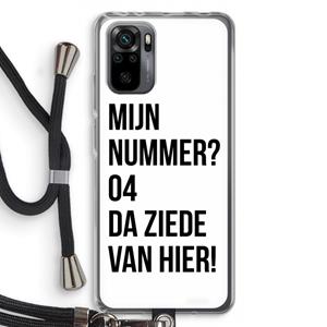 CaseCompany Da ziede van hier: Xiaomi Redmi Note 10 Pro Transparant Hoesje met koord