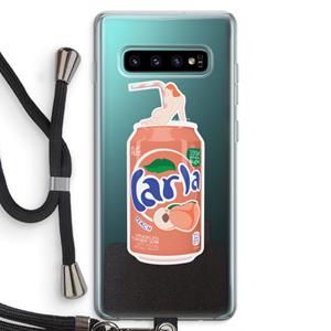 CaseCompany S(peach)less: Samsung Galaxy S10 Plus Transparant Hoesje met koord