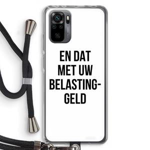 CaseCompany Belastinggeld: Xiaomi Redmi Note 10 Pro Transparant Hoesje met koord