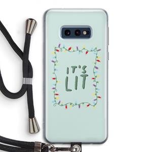 CaseCompany It's Lit: Samsung Galaxy S10e Transparant Hoesje met koord
