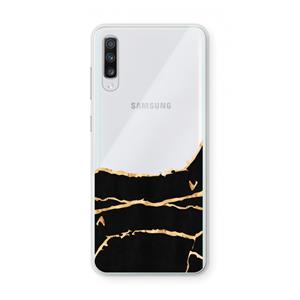 CaseCompany Gouden marmer: Samsung Galaxy A70 Transparant Hoesje