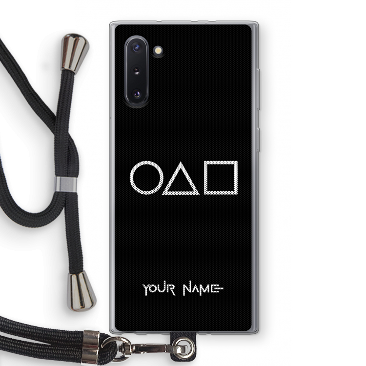 CaseCompany Squid Game: Samsung Galaxy Note 10 Transparant Hoesje met koord