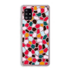 CaseCompany Colored Giraffe: Samsung Galaxy A51 5G Transparant Hoesje