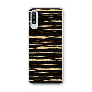 CaseCompany Gouden strepen: Samsung Galaxy A70 Transparant Hoesje