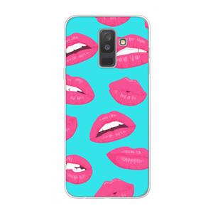 CaseCompany Bite my lip: Samsung Galaxy A6 Plus (2018) Transparant Hoesje