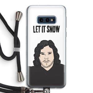 CaseCompany Let It Snow: Samsung Galaxy S10e Transparant Hoesje met koord