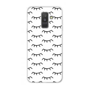 CaseCompany Wimpers: Samsung Galaxy A6 Plus (2018) Transparant Hoesje