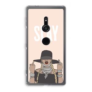 CaseCompany Slay All Day: Sony Xperia XZ2 Transparant Hoesje