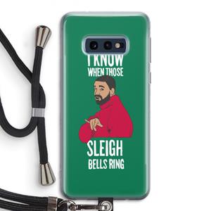 CaseCompany Sleigh Bells Ring: Samsung Galaxy S10e Transparant Hoesje met koord