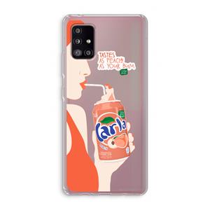 CaseCompany Peach please!: Samsung Galaxy A51 5G Transparant Hoesje