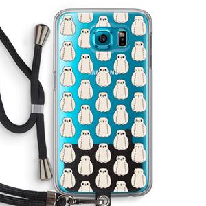 CaseCompany Uilen: Samsung Galaxy S6 Transparant Hoesje met koord