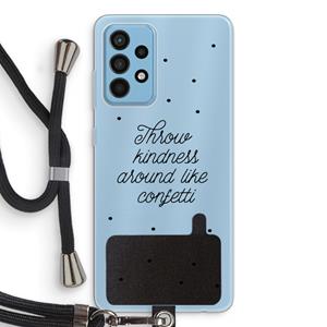 CaseCompany Confetti: Samsung Galaxy A52 Transparant Hoesje met koord