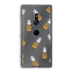 CaseCompany Ananasjes: Sony Xperia XZ2 Transparant Hoesje