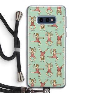 CaseCompany Gymboys: Samsung Galaxy S10e Transparant Hoesje met koord