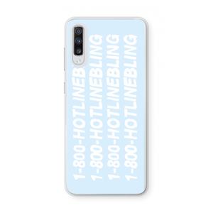 CaseCompany Hotline bling blue: Samsung Galaxy A70 Transparant Hoesje