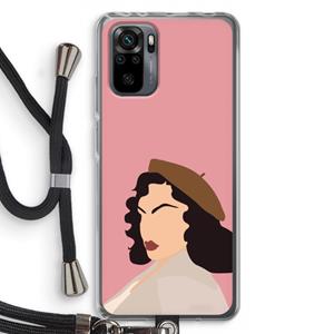 CaseCompany Confidence: Xiaomi Redmi Note 10 Pro Transparant Hoesje met koord