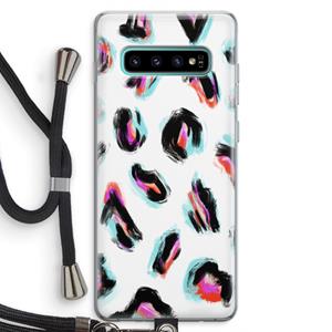 CaseCompany Cheetah color: Samsung Galaxy S10 Plus Transparant Hoesje met koord