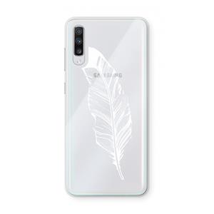 CaseCompany Pluim: Samsung Galaxy A70 Transparant Hoesje