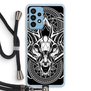 CaseCompany Oh Deer: Samsung Galaxy A52 Transparant Hoesje met koord