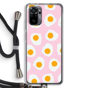 CaseCompany Dancing eggs: Xiaomi Redmi Note 10 Pro Transparant Hoesje met koord