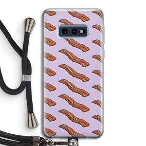 CaseCompany Bacon to my eggs #2: Samsung Galaxy S10e Transparant Hoesje met koord