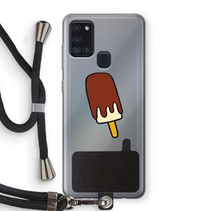 CaseCompany Frisco: Samsung Galaxy A21s Transparant Hoesje met koord