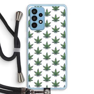 CaseCompany Weed: Samsung Galaxy A52 Transparant Hoesje met koord