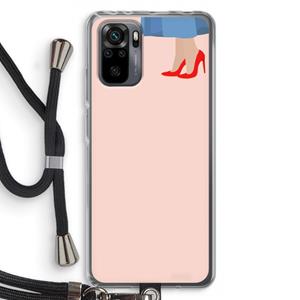 CaseCompany High heels: Xiaomi Redmi Note 10 Pro Transparant Hoesje met koord