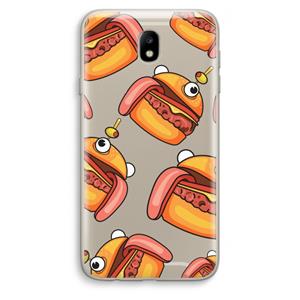 CaseCompany Hamburger: Samsung Galaxy J7 (2017) Transparant Hoesje