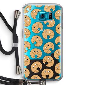 CaseCompany Croissant: Samsung Galaxy S6 Transparant Hoesje met koord