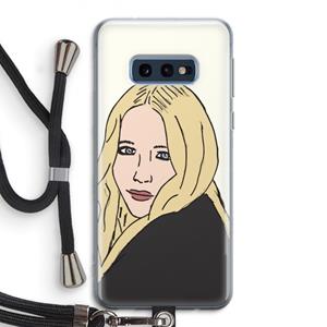 CaseCompany Mary Kate: Samsung Galaxy S10e Transparant Hoesje met koord