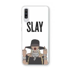 CaseCompany Slay All Day: Samsung Galaxy A70 Transparant Hoesje