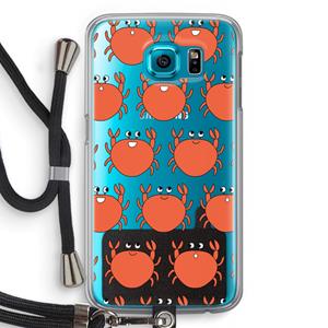 CaseCompany Krab: Samsung Galaxy S6 Transparant Hoesje met koord