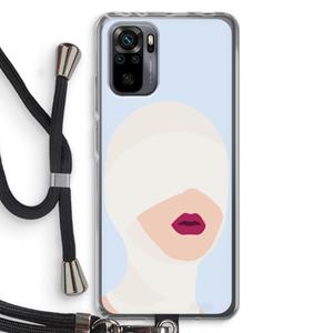 CaseCompany Incognito: Xiaomi Redmi Note 10 Pro Transparant Hoesje met koord