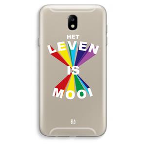 CaseCompany Het Leven Is Mooi: Samsung Galaxy J7 (2017) Transparant Hoesje