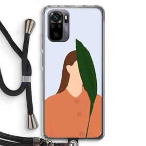 CaseCompany Leaf: Xiaomi Redmi Note 10 Pro Transparant Hoesje met koord
