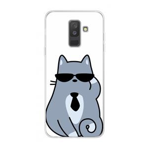 CaseCompany Cool cat: Samsung Galaxy A6 Plus (2018) Transparant Hoesje