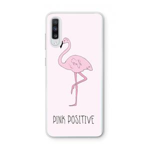 CaseCompany Pink positive: Samsung Galaxy A70 Transparant Hoesje