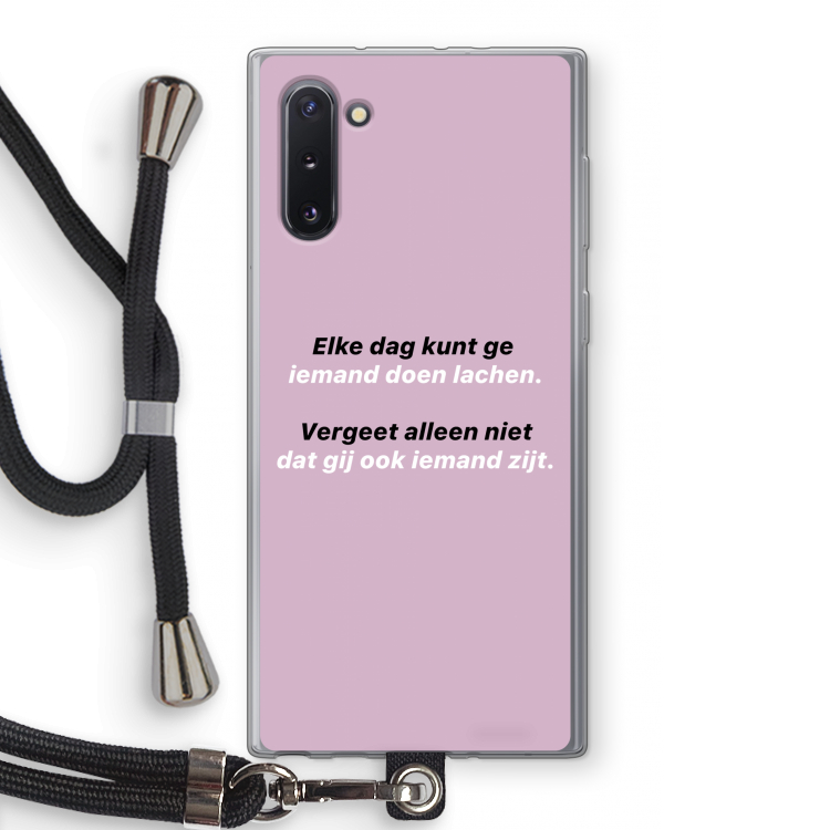 CaseCompany gij zijt ook iemand: Samsung Galaxy Note 10 Transparant Hoesje met koord