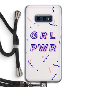 CaseCompany GRL PWR: Samsung Galaxy S10e Transparant Hoesje met koord