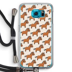 CaseCompany Pony: Samsung Galaxy S6 Transparant Hoesje met koord