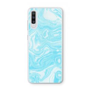 CaseCompany Waterverf blauw: Samsung Galaxy A70 Transparant Hoesje