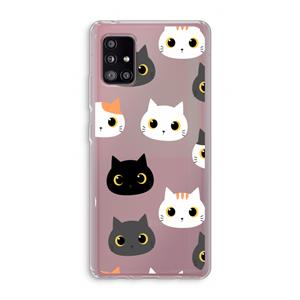 CaseCompany Katten: Samsung Galaxy A51 5G Transparant Hoesje